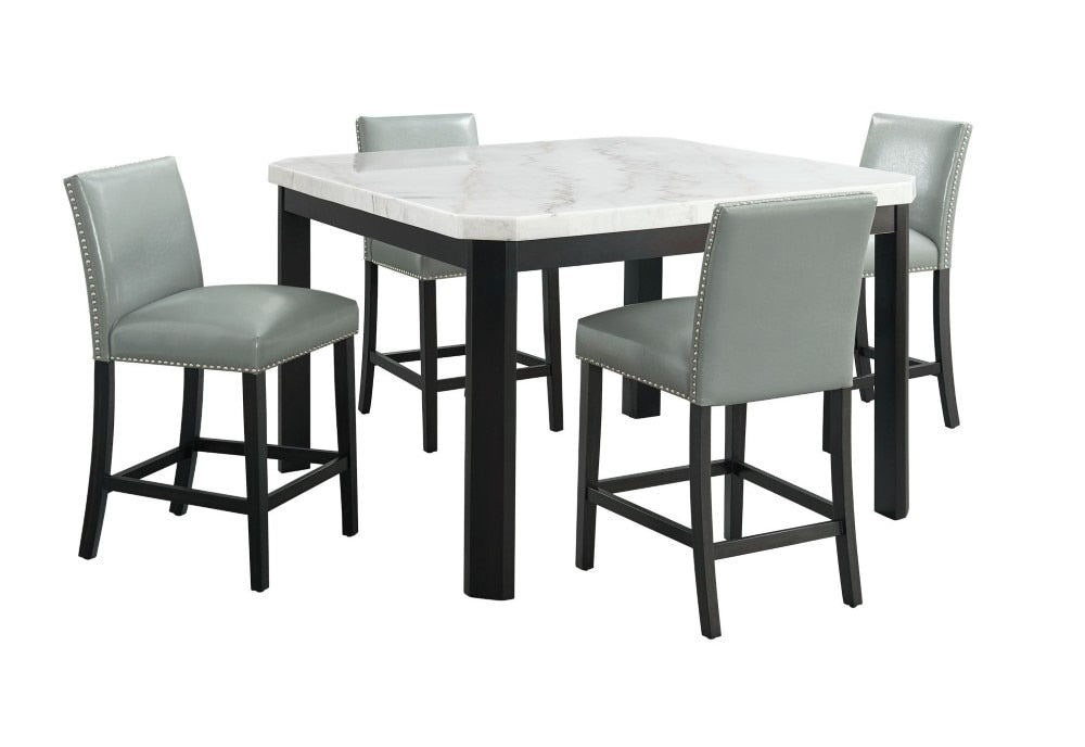 Picket House Furnishings - Celine 5PC Square Counter Dining Set- Table & Four Grey Side Chairs - CFC700SGY5PC veiw 1