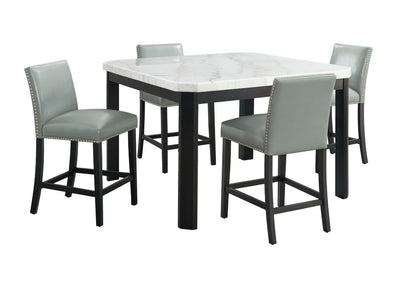 Picket House Furnishings - Celine 5PC Square Counter Dining Set- Table & Four Grey Side Chairs - CFC700SGY5PC veiw 1
