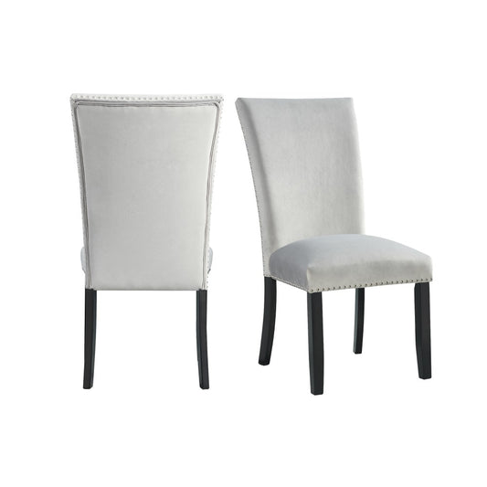 Picket House Furnishings - Celine Gray Velvet Side Chair (Set of 2) - CFC300VSC veiw 1