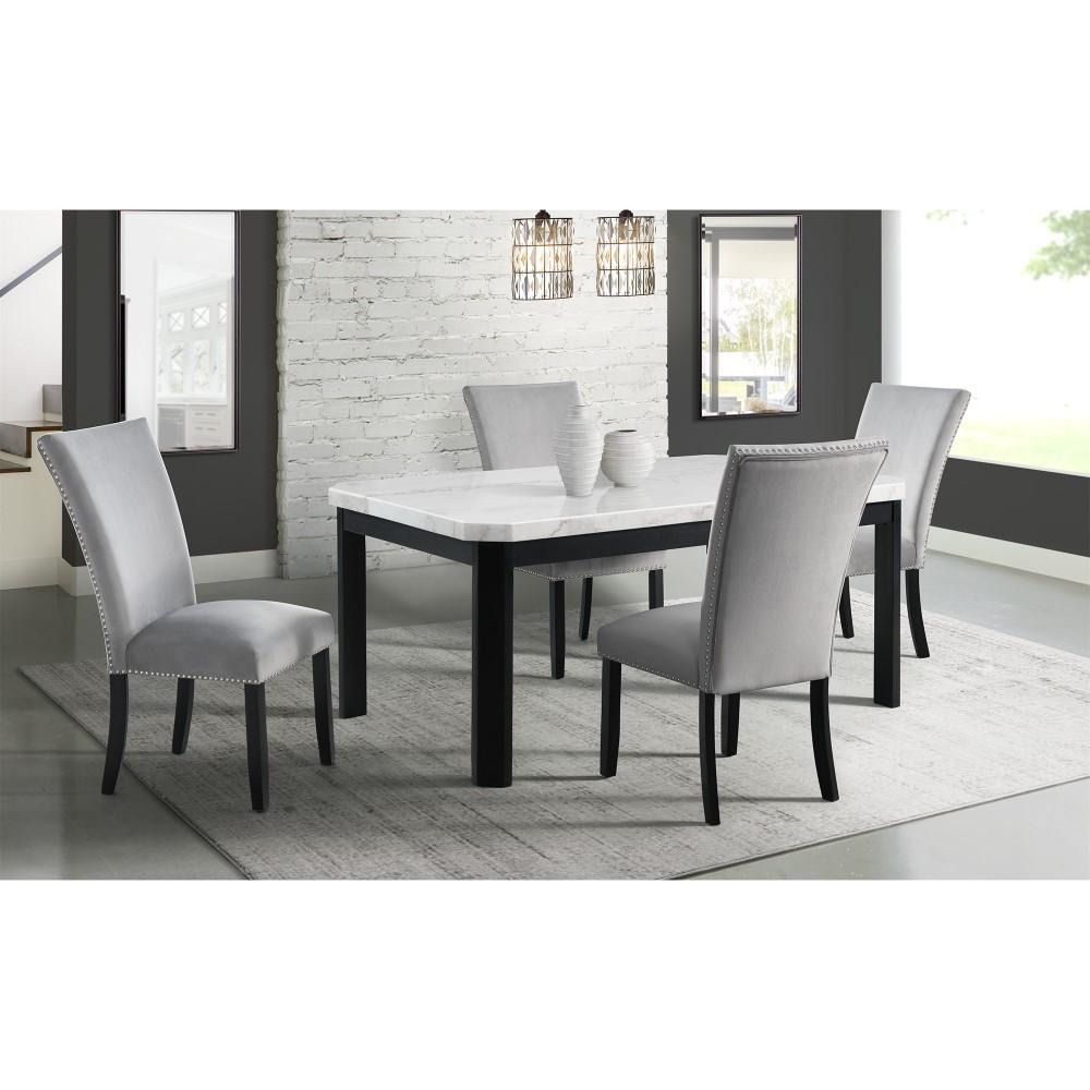 Picket House Furnishings - Celine Gray Velvet Side Chair (Set of 2) - CFC300VSC veiw 6