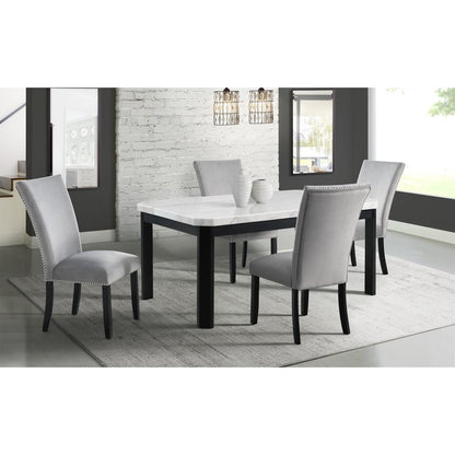 Picket House Furnishings - Celine Gray Velvet Side Chair (Set of 2) - CFC300VSC veiw 6