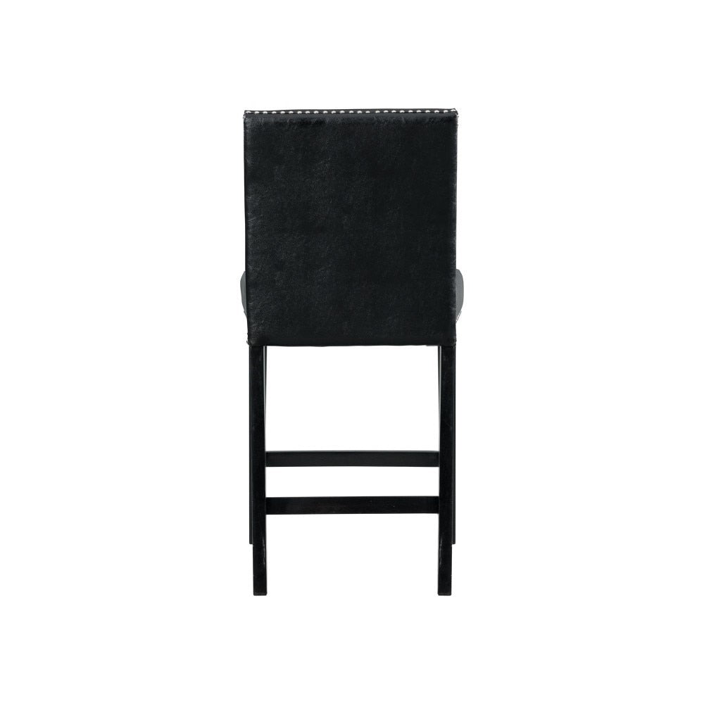 Picket House Furnishings - Celine White Marble 5PC Counter Height Dining Set-Table and Four Black Faux Leather Chairs - CFC700SBL5PC veiw 8