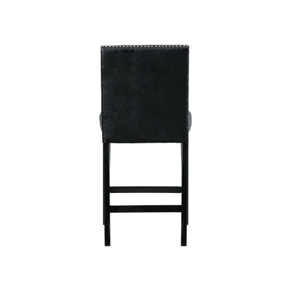 Picket House Furnishings - Celine White Marble 5PC Counter Height Dining Set-Table and Four Black Faux Leather Chairs - CFC700SBL5PC veiw 8