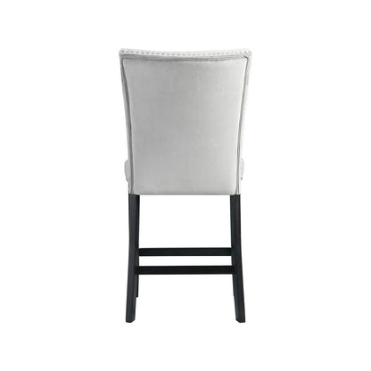 Picket House Furnishings - Celine White Marble 5PC Counter Height Dining Set-Table & Four Gray Velvet Chairs - CFC300CGY5PC veiw 8