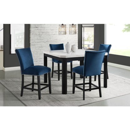 Picket House Furnishings - Celine White Marble Counter Height Dining Table - CFC700CHTB veiw 4