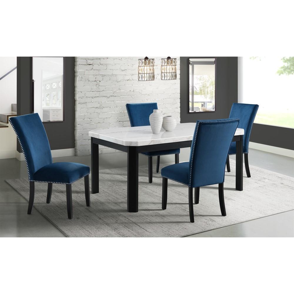 Picket House Furnishings - Celine White Marble Standard Height Dining Table - CFC700DTB veiw 4
