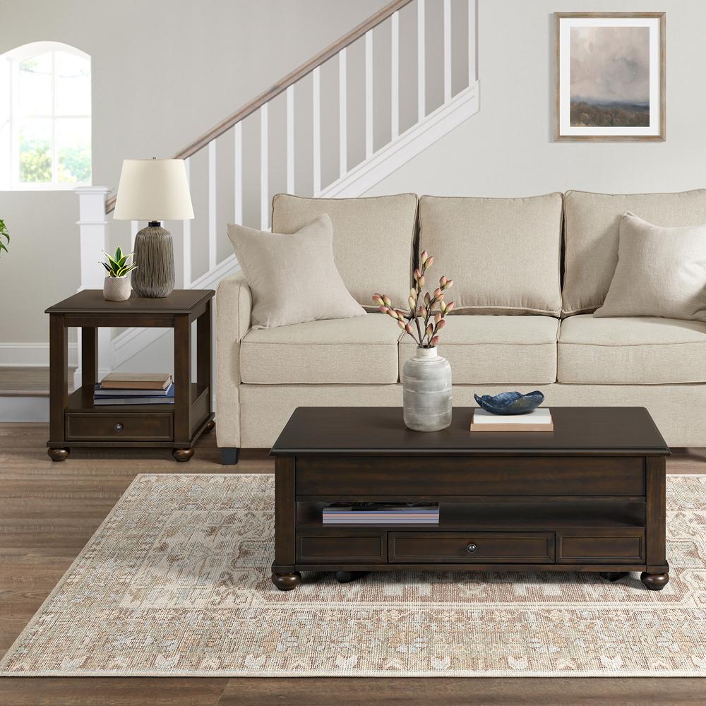 Picket House Furnishings - Chad 2PC Occasional Table Set in Cherry-Rectangular Lift-Top Coffee Table & End Table - T-15740-5-RC-2PC veiw 4