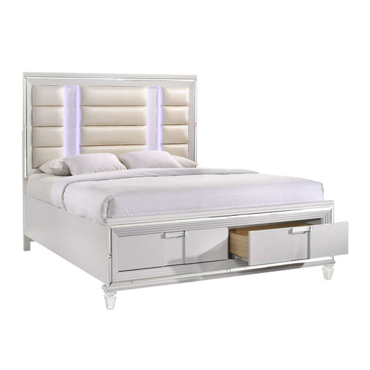 Picket House Furnishings - Charlotte 2-Drawer King Storage Bed in White - TN700KB veiw 1