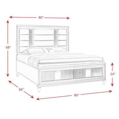 Picket House Furnishings - Charlotte 2-Drawer King Storage Bed in White - TN700KB veiw 8