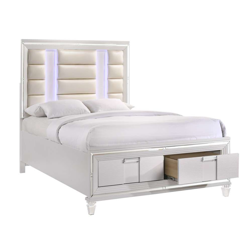 Picket House Furnishings - Charlotte 2-Drawer Queen Storage Bed in White - TN700QB veiw 1