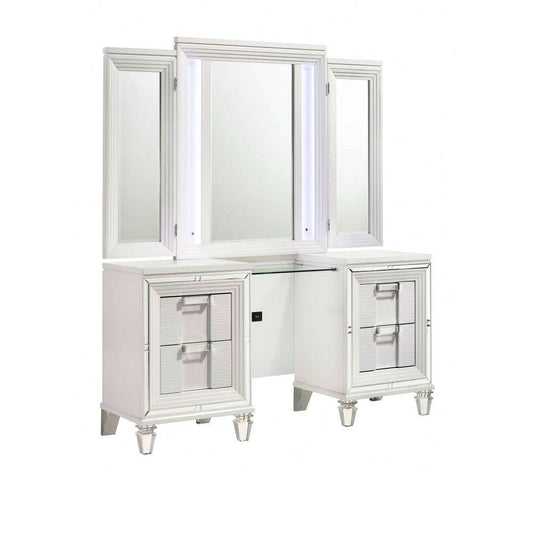 Picket House Furnishings - Charlotte 3PC Vanity Set in White - TN700VT3PC veiw 2
