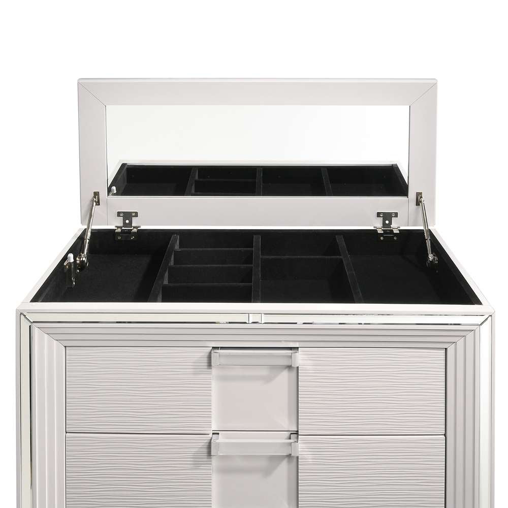 Picket House Furnishings - Charlotte 5-Drawer Flip-Top Chest in White - TN700CH veiw 3