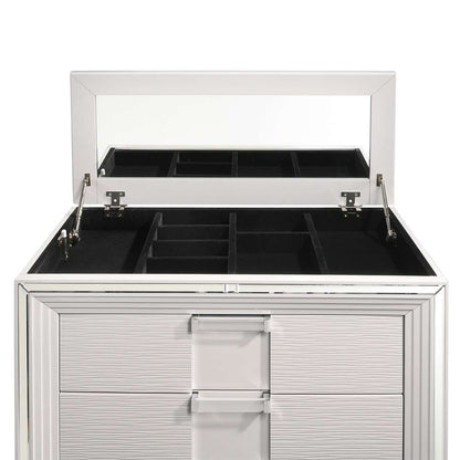 Picket House Furnishings - Charlotte 5-Drawer Flip-Top Chest in White - TN700CH veiw 3