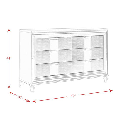 Picket House Furnishings - Charlotte 6-Drawer Dresser in White - TN700DR veiw 5