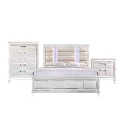 Picket House Furnishings - Charlotte King Storage 3PC Bedroom Set in White - TN700KB3PC veiw 1