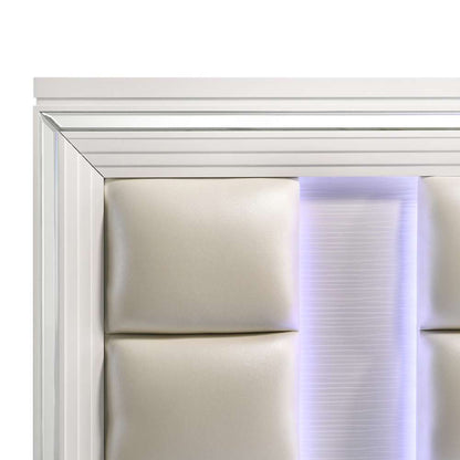 Picket House Furnishings - Charlotte King Storage 5PC Bedroom Set in White - TN700KB5PC veiw 5