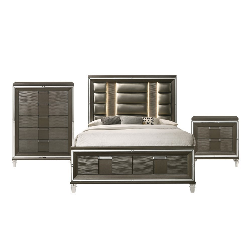 Picket House Furnishings - Charlotte Queen Storage 3Pc Bedroom Set in Copper - TN600QB3PC veiw 1