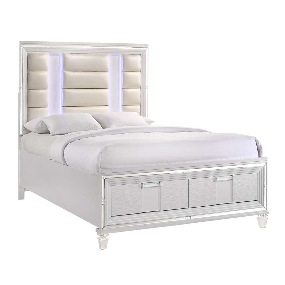 Picket House Furnishings - Charlotte Queen Storage 5PC Bedroom Set in White - TN700QB5PC veiw 4