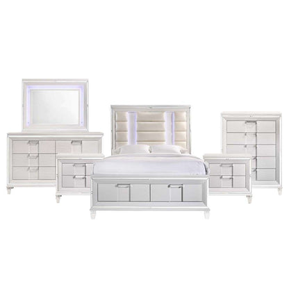 Picket House Furnishings - Charlotte Queen Storage 6PC Bedroom Set in White - TN700QB6PC veiw 1