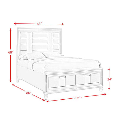 Picket House Furnishings - Charlotte Queen Storage 6PC Bedroom Set in White - TN700QB6PC veiw 8