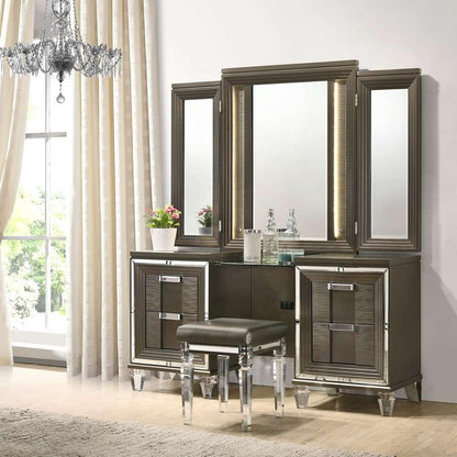 Picket House Furnishings - Charlotte Vanity Set with USB in Copper - TN600VT veiw 3
