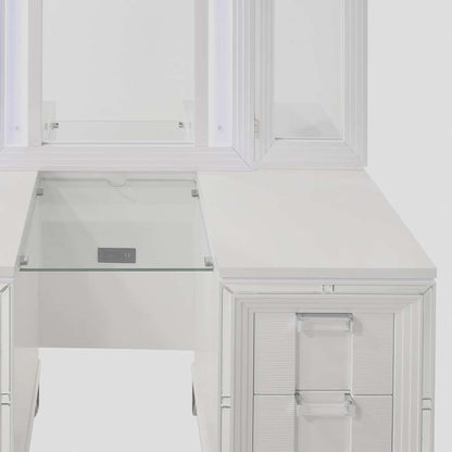 Picket House Furnishings - Charlotte Vanity Set with USB in White - TN700VT veiw 5