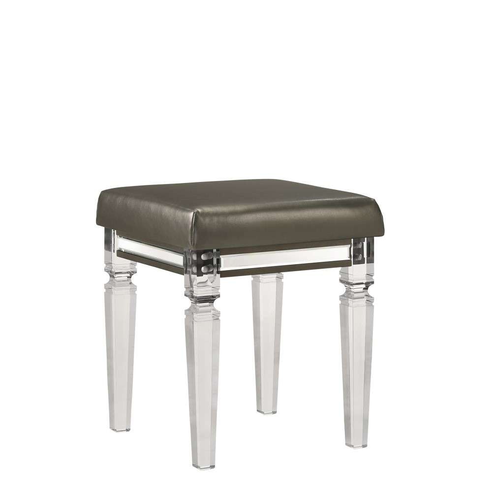 Picket House Furnishings - Charlotte Vanity Stool with Acrylic Leg - TN600VTNSTAL veiw 1