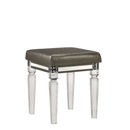 Picket House Furnishings - Charlotte Vanity Stool with Acrylic Leg - TN600VTNSTAL veiw 1