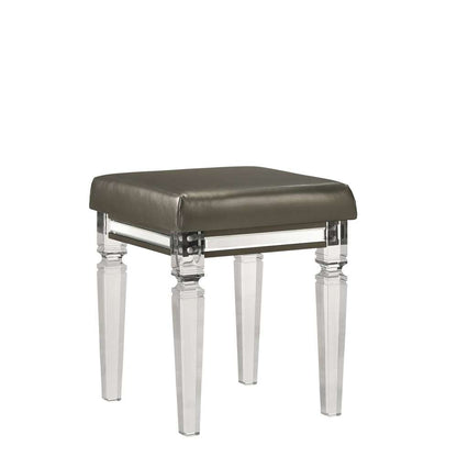 Picket House Furnishings - Charlotte Vanity Stool with Acrylic Leg - TN600VTNSTAL veiw 3