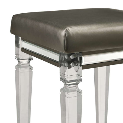 Picket House Furnishings - Charlotte Vanity Stool with Acrylic Leg - TN600VTNSTAL veiw 5