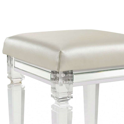 Picket House Furnishings - Charlotte Vanity Stool with Acrylic Leg - TN700VTNSTAL veiw 5
