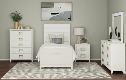Picket House Furnishings -  Chett 2-Drawer Nightstand with USB in White - B-15990-7-NS view 4