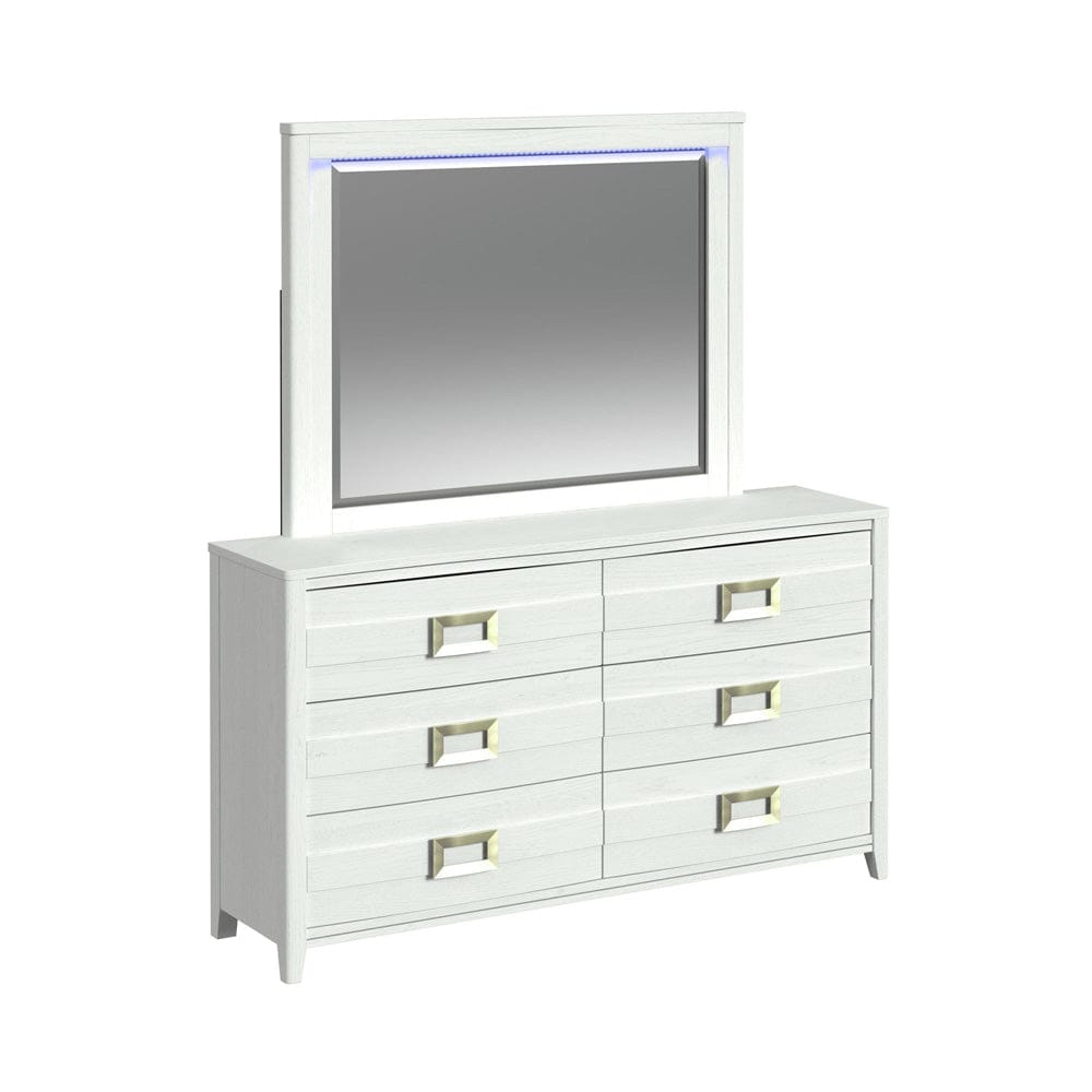 Picket House Furnishings -  Chett Full 5PC Bedroom Set with LED in White - B-15990-7-FBL-5PC view 3