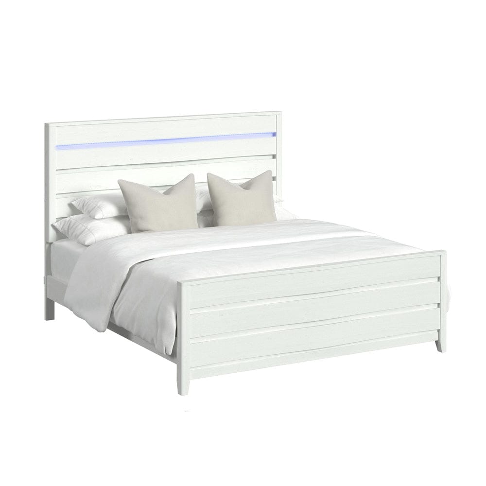 Picket House Furnishings -  Chett King 3PC Bedroom Set with LED in White - B-15990-7-KBL-3PC view 2