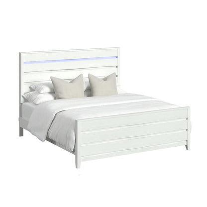 Picket House Furnishings -  Chett King 5PC Bedroom Set with LED in White - B-15990-7-KBL-5PC view 2