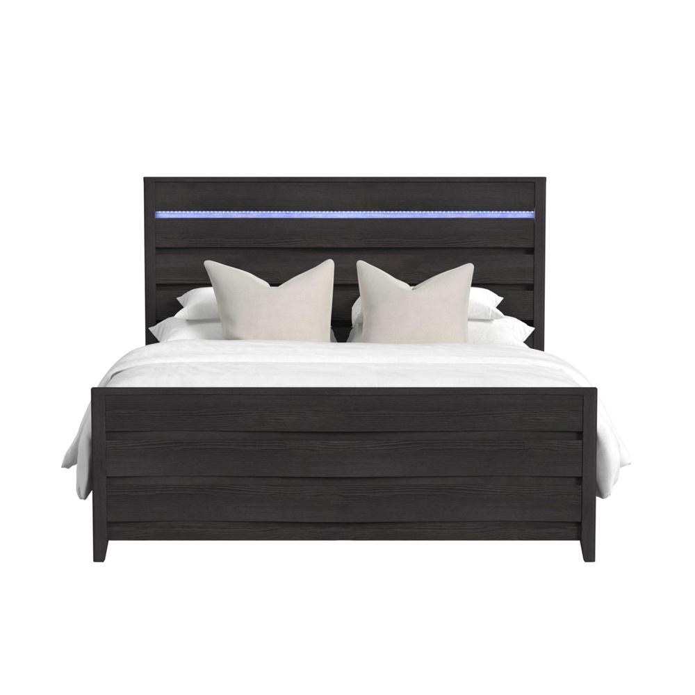 Picket House Furnishings - Chett King Bed with LED in Black - B-15990-8-KBL veiw 2