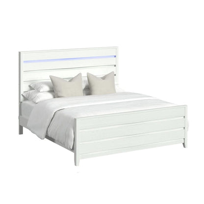 Picket House Furnishings -  Chett King Bed with LED in White - B-15990-7-KBL view 1