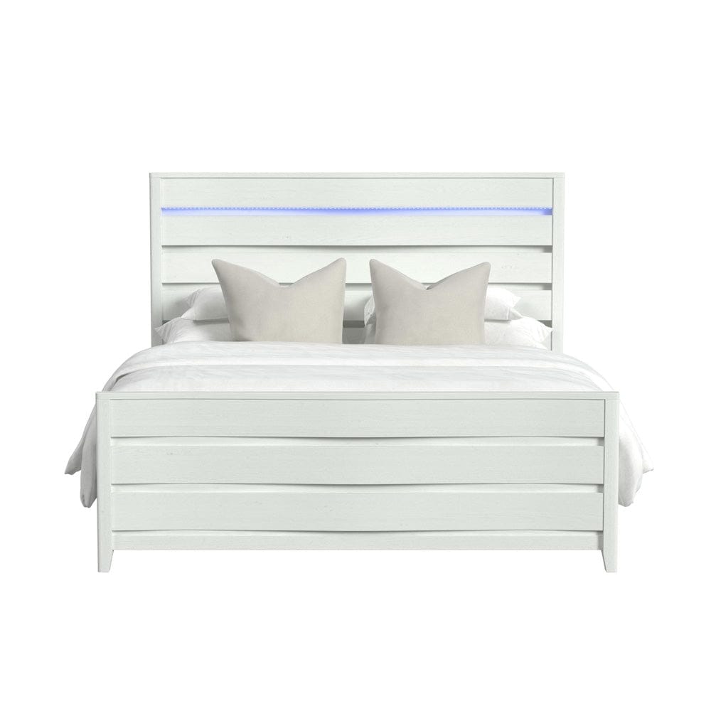 Picket House Furnishings -  Chett King Bed with LED in White - B-15990-7-KBL view 2