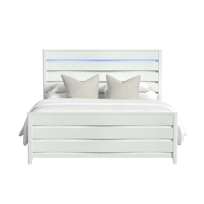 Picket House Furnishings -  Chett King Bed with LED in White - B-15990-7-KBL view 2