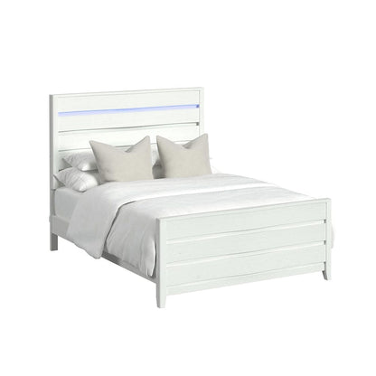 Picket House Furnishings -  Chett Queen 5PC Bedroom Set with LED in White - B-15990-7-QBL-5PC view 2