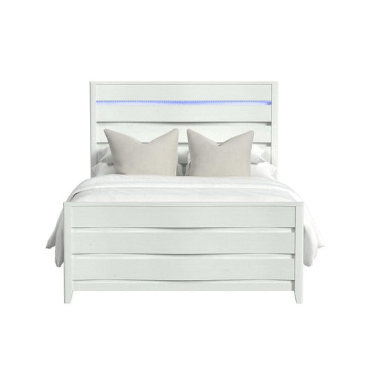 Picket House Furnishings -  Chett Queen Bed with LED in White - B-15990-7-QBL view 1