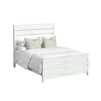 Picket House Furnishings -  Chett Queen Bed with LED in White - B-15990-7-QBL view 2