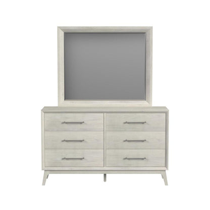 Picket House Furnishings - Clare Dresser and Mirror Set in Almond - B-13000-6-DRMR veiw 2