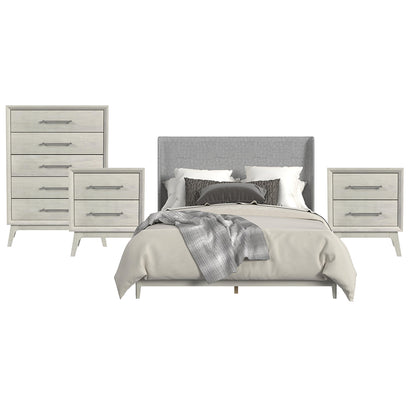 Picket House Furnishings - Clare King Uph 4PC Bedroom Set in Almond - B-13000-6-KUB-NSCH view 1
