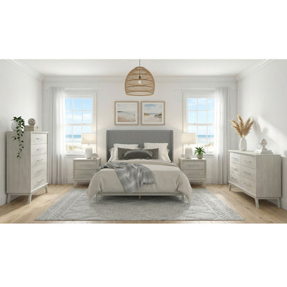 Picket House Furnishings - Clare King Uph 5PC Bedroom Set in Almond - B-13000-6-KUB-NSDRC view 3