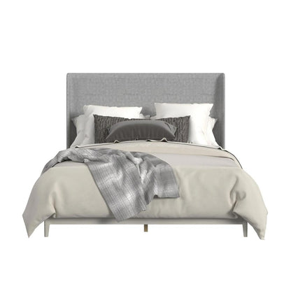 Picket House Furnishings - Clare King UPH Bed with Grey Fabric in Almond - B-13000-6-KUB veiw 2