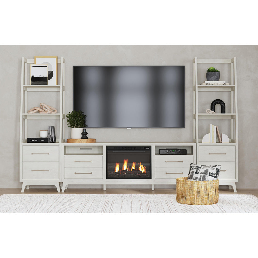 Picket House Furnishings - Clare KIT - 71" TV Console with Fireplace Insert in Almond - LA-13000-6-TV1FPK view 3