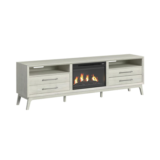 Picket House Furnishings - Clare KIT - 82" TV Console with Fireplace Insert in Almond - LA-13000-6-TV3FPK view 1