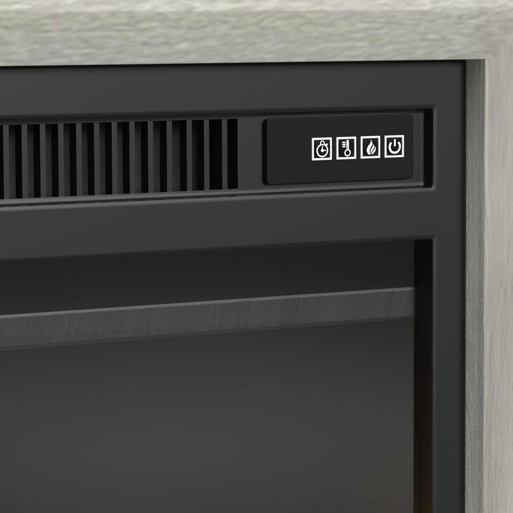 Picket House Furnishings - Clare KIT - 82" TV Console with Fireplace Insert in Almond - LA-13000-6-TV3FPK view 7
