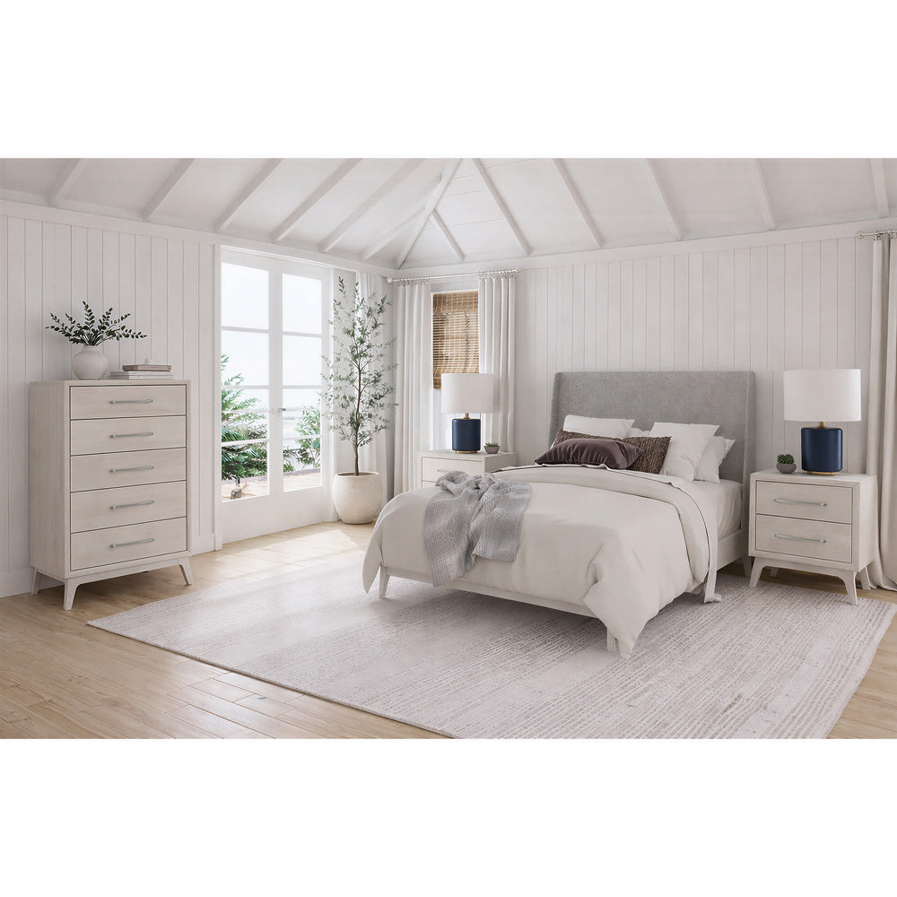 Picket House Furnishings - Clare Queen Uph 4PC Bedroom Set in Almond - B-13000-6-QUB-NSCH view 3